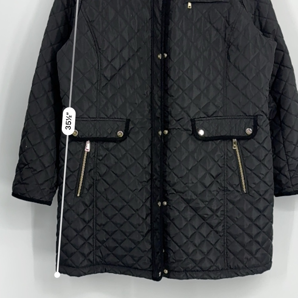 Ralph Lauren black quilted mid length winter jacket - Picture 11 of 13